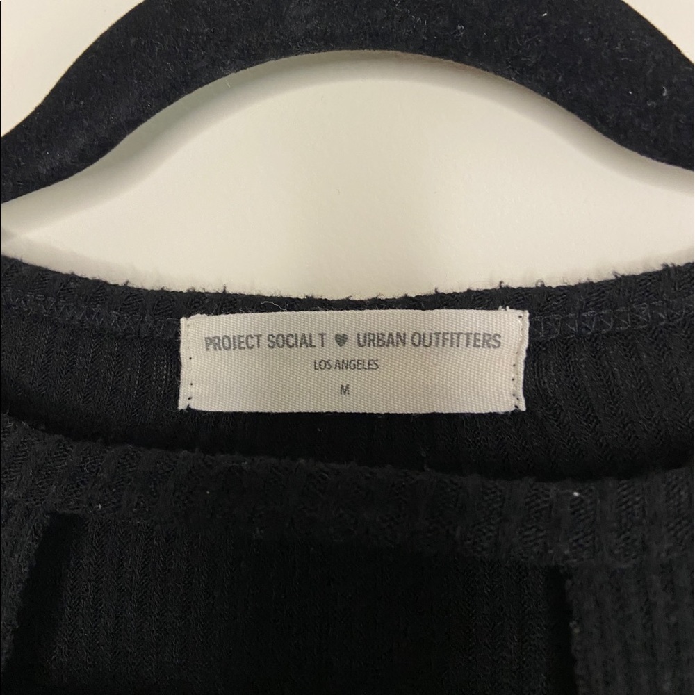 UO+PROJECT SOCIAL T Black Cutout Long Sleeve Top - Picture 7 of 10